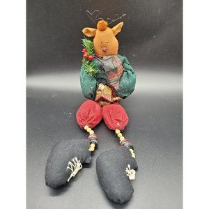 Reindeer Shelf Sitter w/ bead & button dangle legs - Super Cute!
